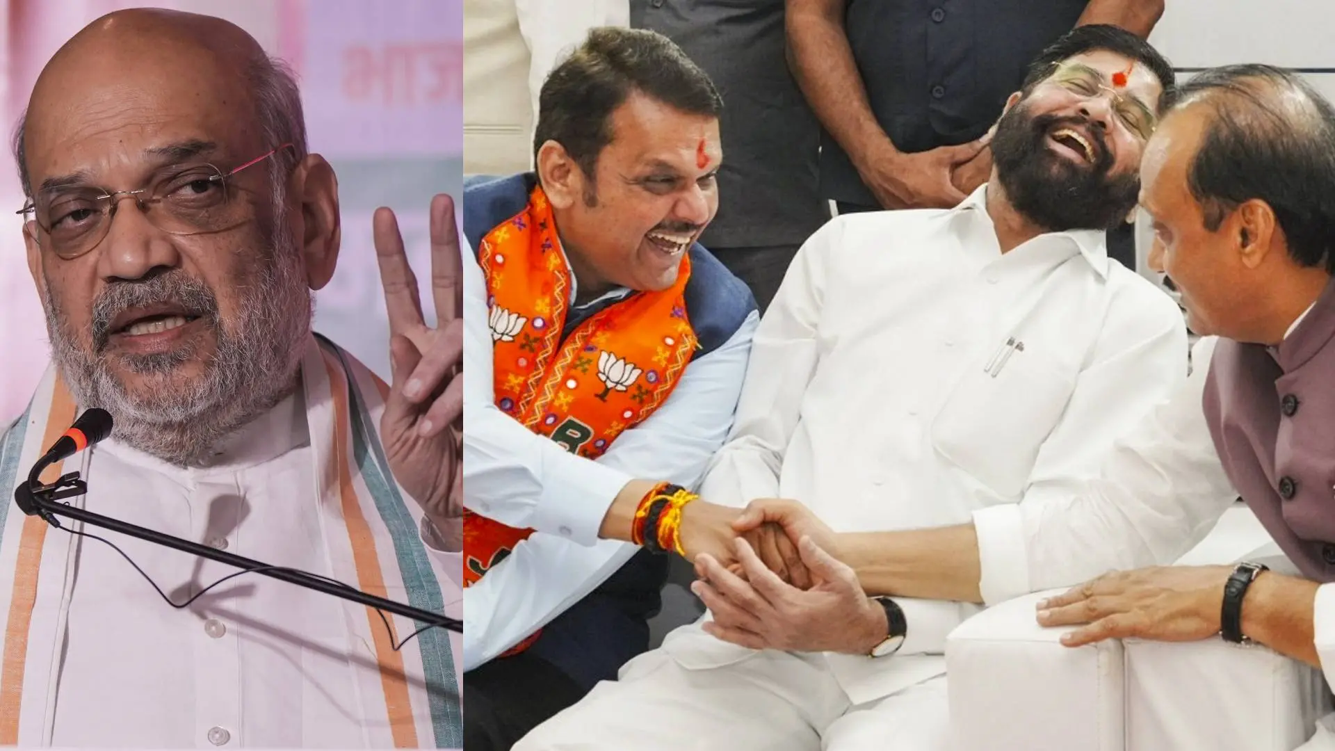 അമിത് ഷാ, ദേവേന്ദ്ര ഫഡ്നാവിസ്, ഏക്നാഥ് ഷിന്ദേ, അജിത് പവാര് | Photo: PTI