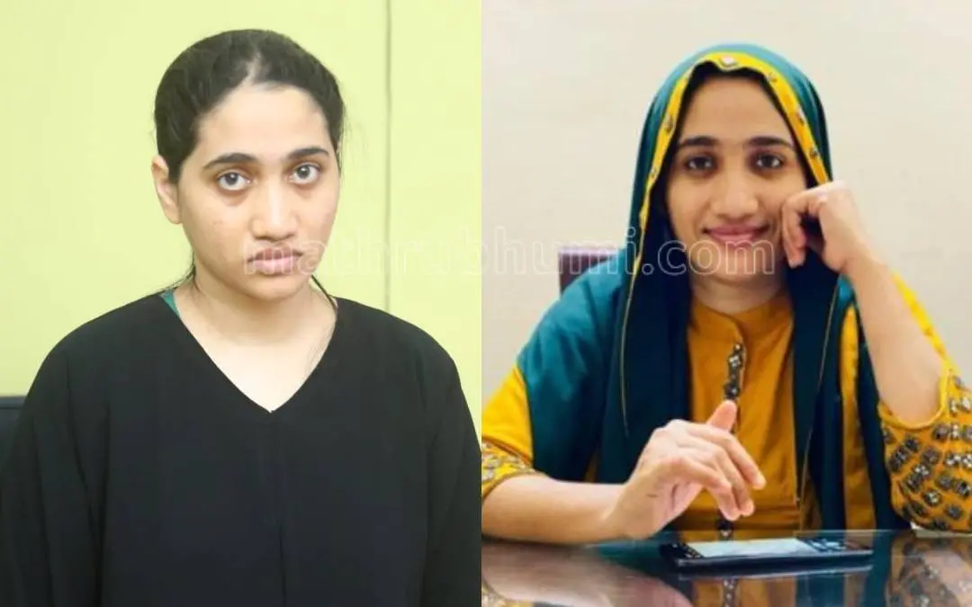 പിടിയിലായ കെ.എച്ച്. ഷമീനയെന്ന ജിന്നുമ്മ