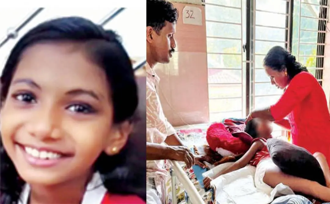 മെഡിക്കല്‍ കോളേജില്‍ ചികിത്സയില്‍ തുടരുന്ന ദൃഷാന അമ്മ സ്മിതയോടൊപ്പം
