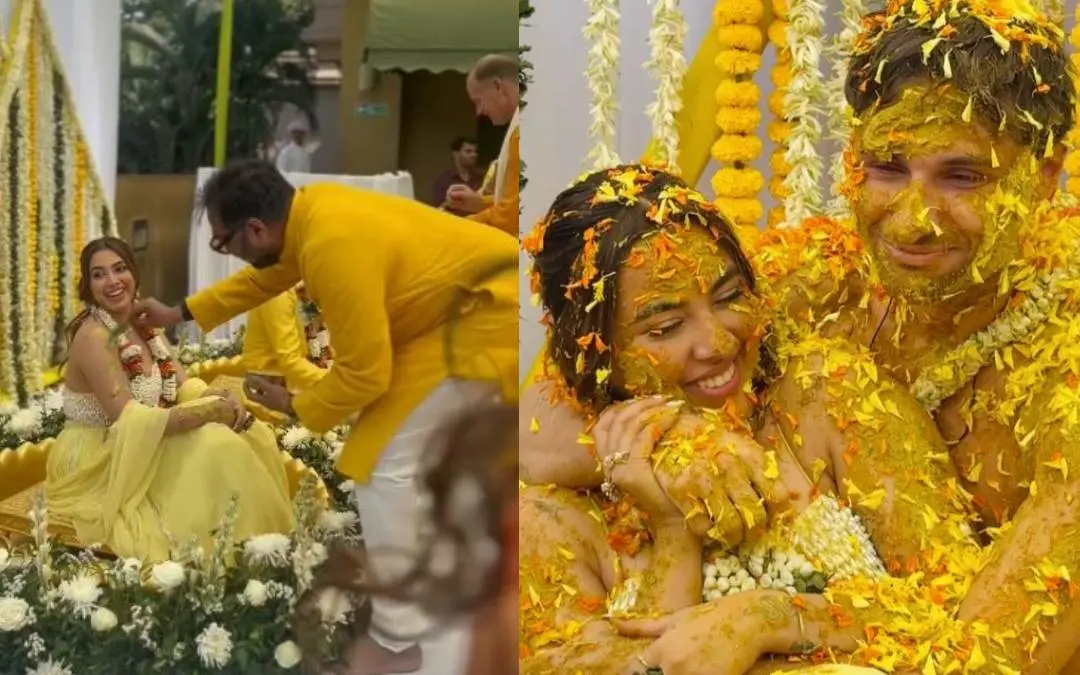ആലിയയും അനുരാഗ് കശ്യപും, ആലിയയും ഷെയ്ന് ഗ്രിഗോയിറും ഹല്ദി വേദിയില് | Photo: Instagram/khushikapoor