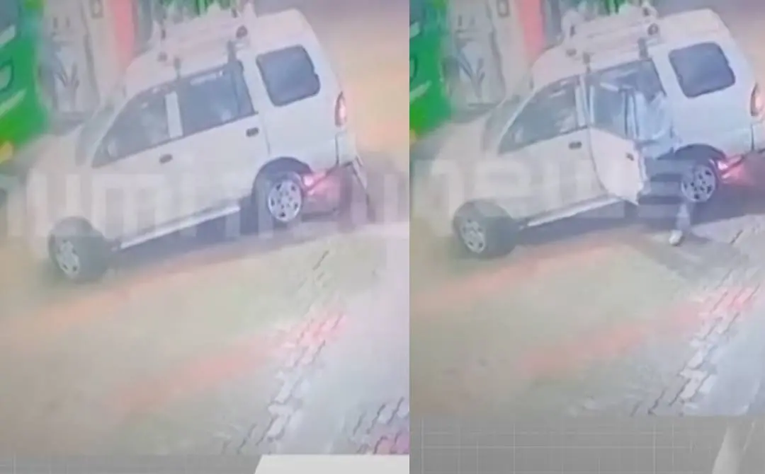 അപകടത്തിന് മുന്പ് വിദ്യാര്ഥികള് കാറുമായി ഇന്ധനം നിറയ്ക്കാനെത്തിയപ്പോള് | Screengrab: Mathrubhumi News