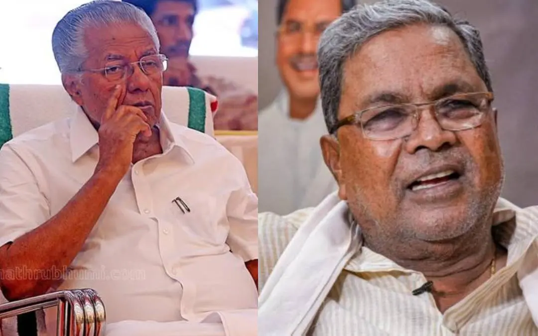 പിണറായി വിജയൻ, സിദ്ധരാമയ്യ| photo:PTI, mathrubhumi