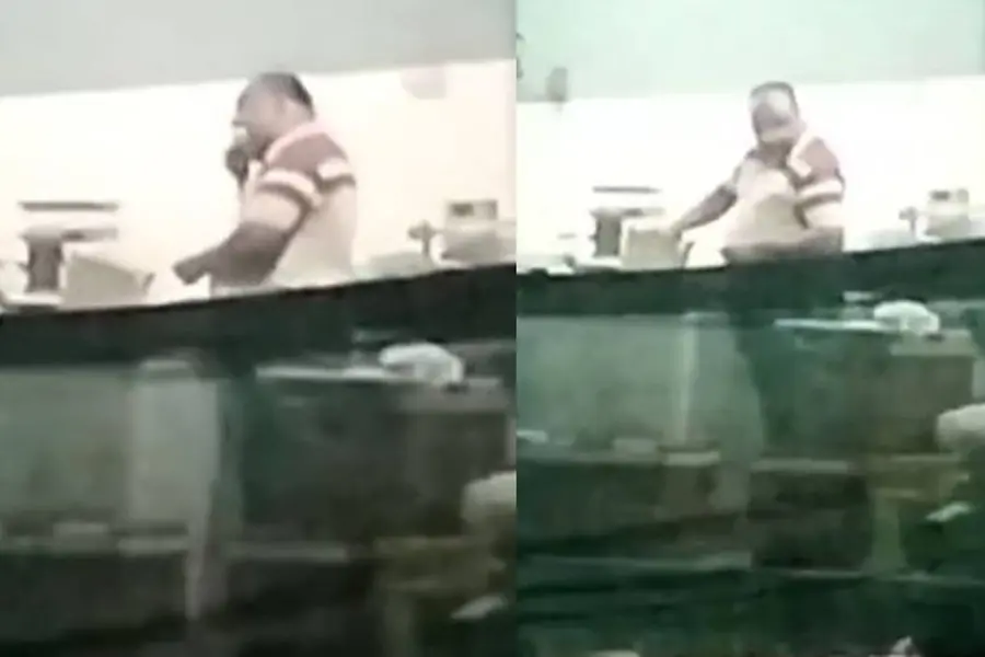 രുചിച്ചു നോക്കിയശേഷം ഐസ് പാക്കിങ്; വീഡിയോ പുറത്തായതോടെ നാട്ടുകാര് തടഞ്ഞു, കട പൂട്ടി