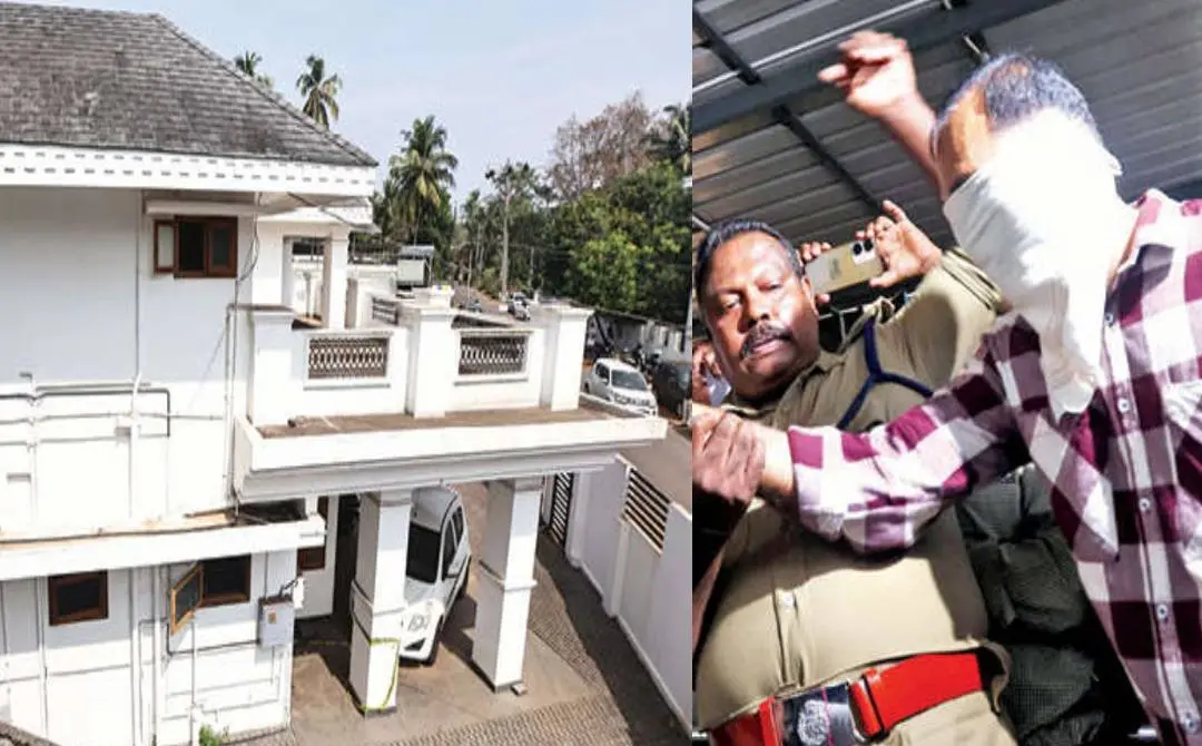 കവര്ച്ച നടന്ന അഷ്റഫിന്റെ വീട്(ഇടത്ത്) പിടിയിലായ പ്രതി ലിജേഷ്(വലത്ത്) | ഫോട്ടോ: മാതൃഭൂമി