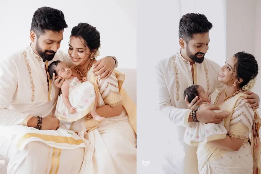 ഇത് ഞങ്ങളുടെ ഗുൽസു... കുഞ്ഞിന്റെ നൂലുക്കെട്ടും പേര് ഇടീൽ ചടങ്ങും ആഘോഷമാക്കി മാളവികയും തേജസ്സും