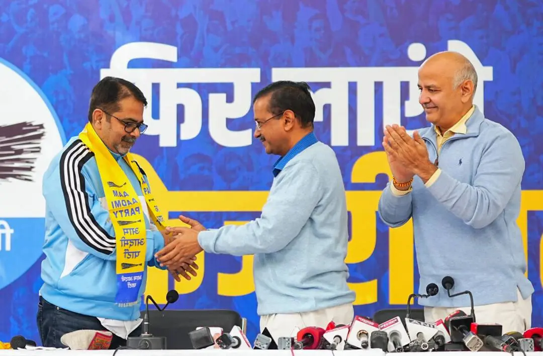 അവാധ് ഓജ, അരവിന്ദ് കെജ്രിവാള്, മനീഷ് സോസോദിയ |ഫോട്ടോ:PTI
