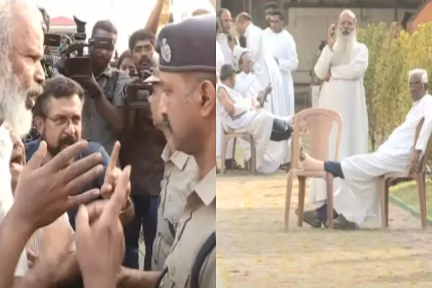 അതിരൂപത ആസ്ഥാനത്ത് വൈദികരും പൊലീസുകാരും തമ്മിൽ സംഘർഷം; പോലീസ് ഗോ ബാക്ക് വിളികളുമായി പ്രതിഷേധക്കാർ
