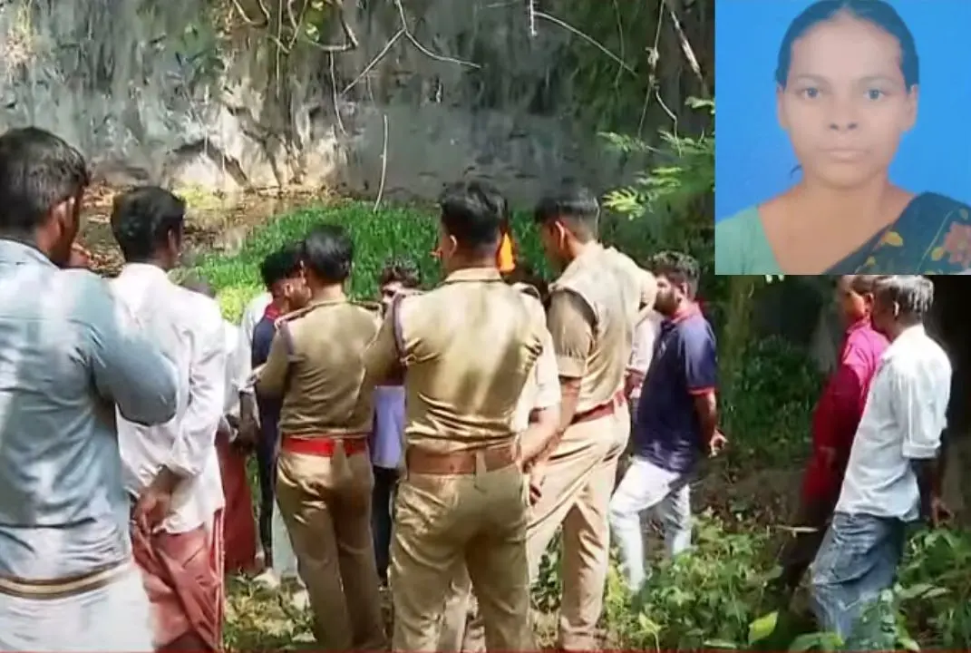 ക്വാറിയുടെ പരിസരത്ത് അന്വേഷണം നടത്തുന്ന പോലീസ് സംഘവും നാട്ടുകാരും, ഇന്സൈറ്റില് കാണാതായ സിന്ധു