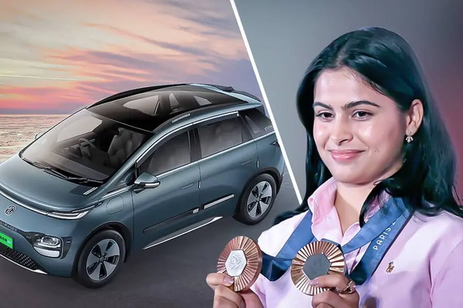 ഒളിമ്പിക്സ് ഇരട്ടമെഡല്‍ നേട്ടം, ഇന്ത്യയുടെ അഭിമാനമായ മനു ഭാക്കറിന് വിന്‍ഡ്സര്‍ EV സമ്മാനിച്ച് MG