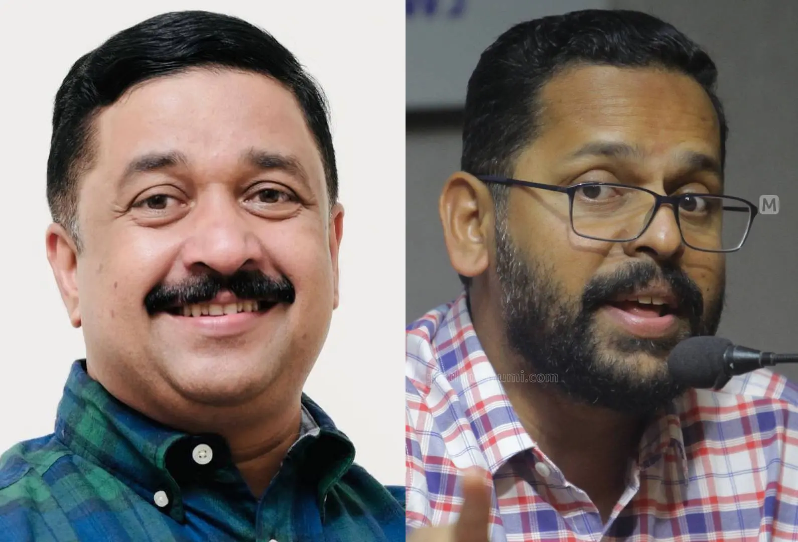 നജീബ് കാന്തപുരം, പി. സരിന് | Image courtesy: https://www.facebook.com/najeeb.kanthapuram, Mathrubhumi