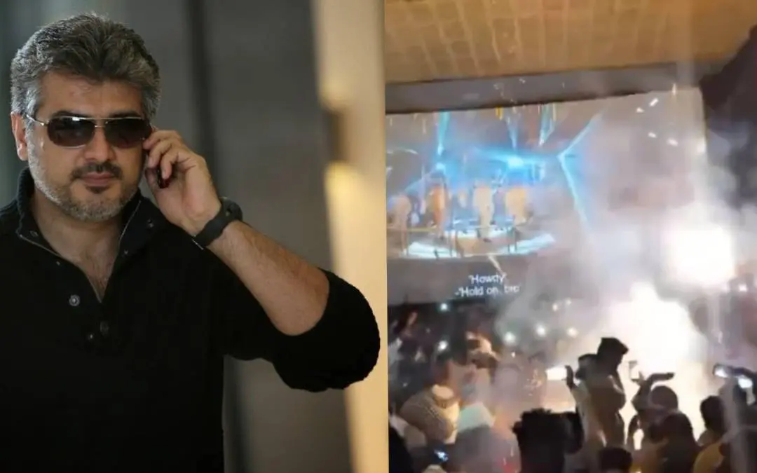 പ്രദർശനത്തിനിടെ തീയേറ്ററിനുള്ളില്‍ പടക്കം പൊട്ടിക്കുന്നു