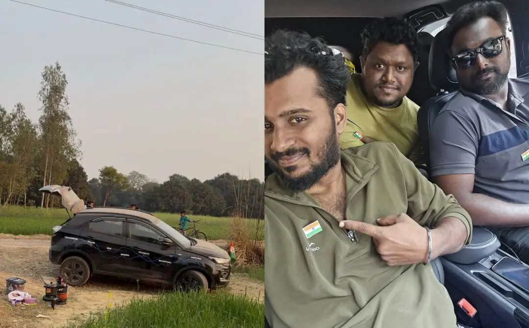 അനന്തുവും കൂട്ടരും യാത്രയ്ക്കിടെ | ഫോട്ടോ: അറേഞ്ച്ഡ്