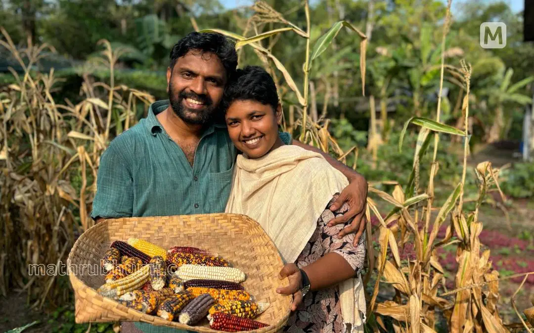 വാണിയും വിജിത്തും കൃഷിയിടത്തിൽ