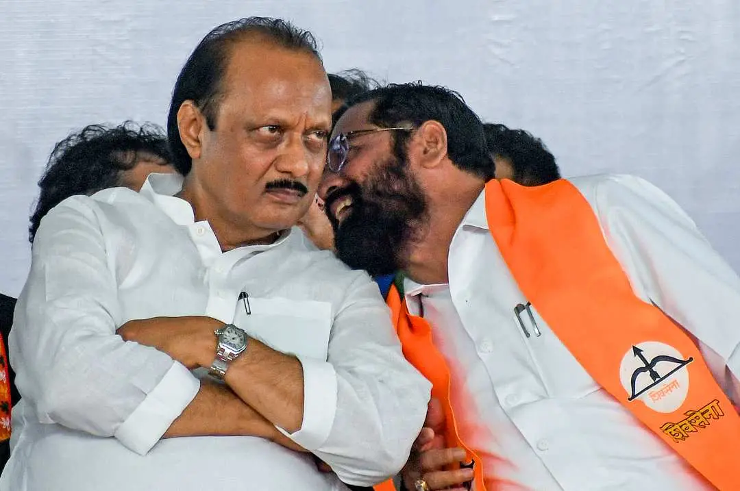 ഏക്നാഥ് ഷിന്ദെയും അജിത് പവാറും | Photo: ANI