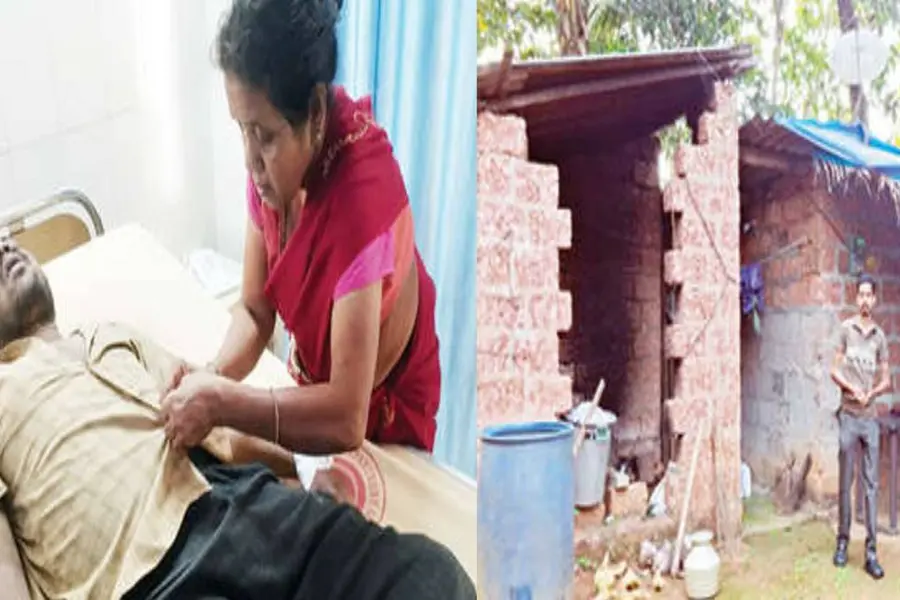 പൊളിഞ്ഞ വീട്ടിലേക്ക് സരസ്വതി മടങ്ങി, മകന്റെ ചേതനയറ്റ ശരീരവുമായി