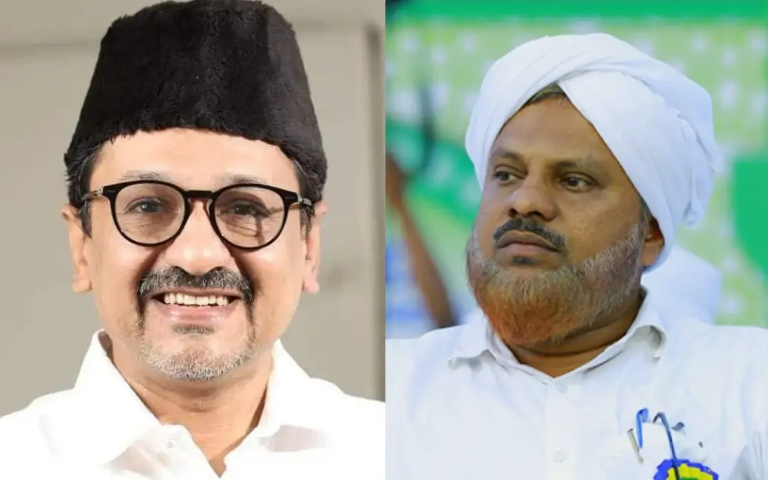 സാദിഖലി ശിഹാബ് തങ്ങള്, അബ്ദുള് ഹമീദ് ഫൈസി അമ്പലക്കടവ് | Photo: Facebook/ Abdul Hameed Faizy Ambalakadavu, Sayyid Sadik Ali Shihab Thangal