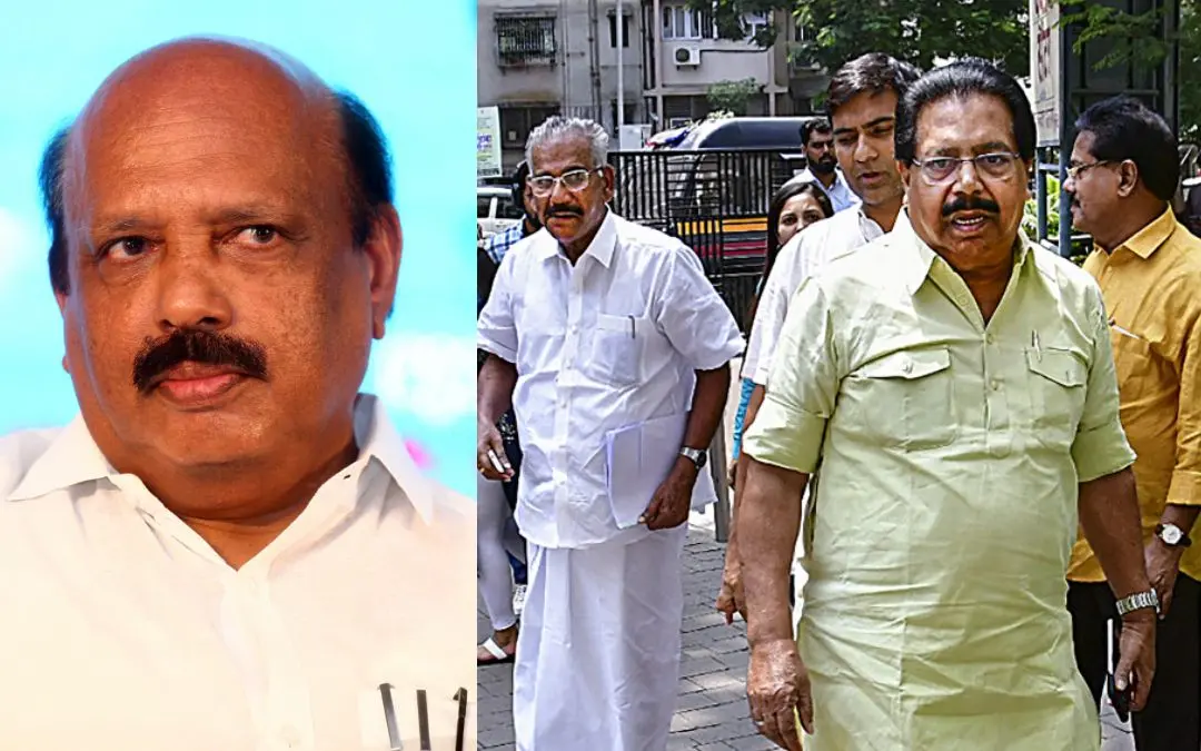 തോമസ് കെ. തോമസ്, പി.സി. ചാക്കോയും എ.കെ. ശശീന്ദ്രനും | Photo: Mathrubhumi, PTI