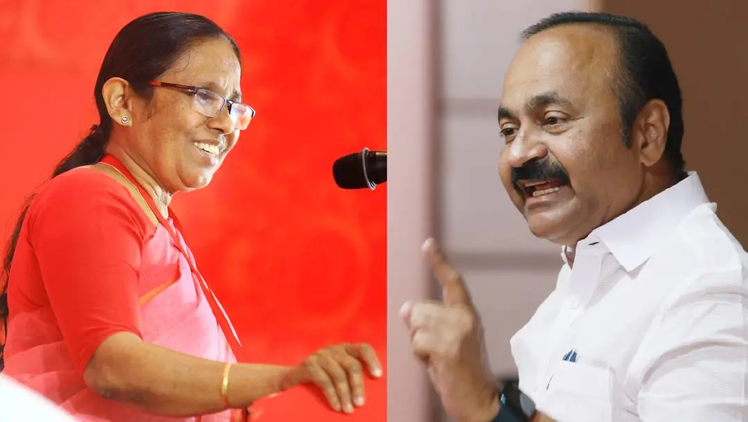 കെ.കെ.ശൈലജയും വി.ഡി.സതീശന് | ഫോട്ടോ: മാതൃഭൂമി