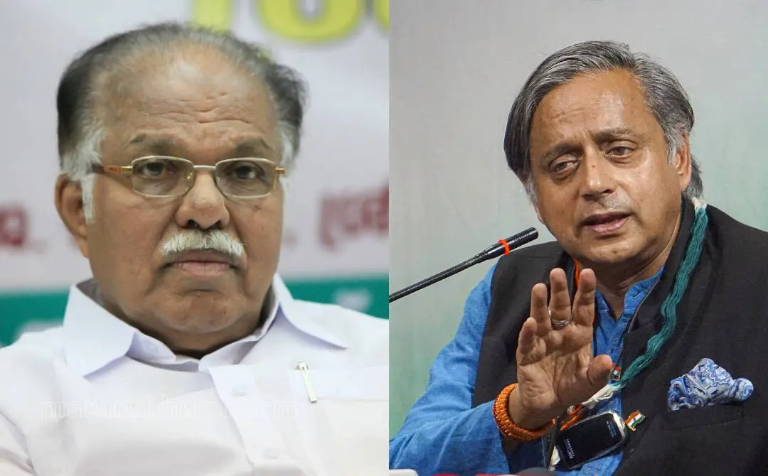 പി.ജെ.കുര്യൻ, ശശി തരൂർ | ഫോട്ടോ: ബിജു വർഗീസ്\ മാതൃഭൂമി, PTI
