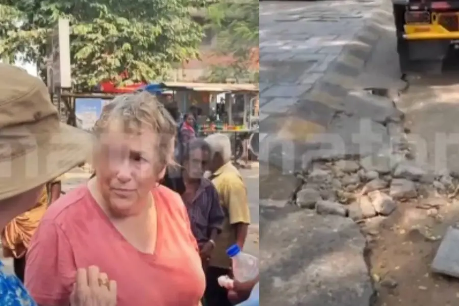 നടപ്പാതയിലെ പൊട്ടിപ്പൊളിഞ്ഞ ടൈലില് തട്ടിവീണ് വിദേശവനിതയ്ക്ക് പരിക്ക്