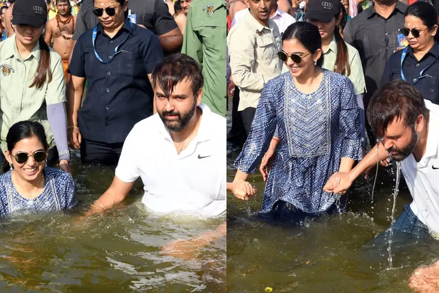 മഹാകുംഭമേളയ്‌ക്കെത്തി ഇഷ അംബാനിയും ഭര്‍ത്താവും; വന്നത് ഹെലികോപ്റ്ററില്‍, പുണ്യസ്‌നാനം