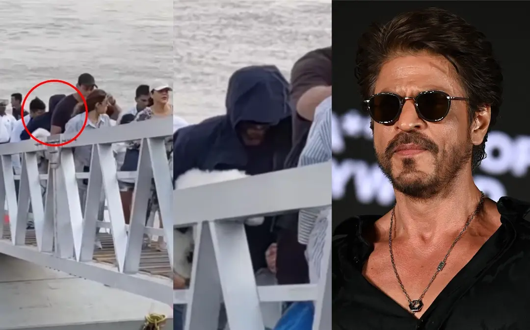 ഷാരൂഖ് ഖാൻ മുംബൈയിലെ ഫെറിയിൽ, ഷാരൂഖ് ഖാൻ | Photos: Screen grabs from instagram.com/srkuniversefc, AFP