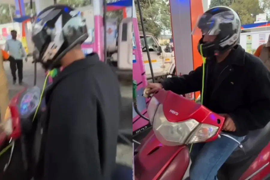 പമ്പുകളിൽ കയറിൽകെട്ടിയ ഹെൽമെറ്റും!; ഹെൽമെറ്റ് ഇല്ലെങ്കിൽ പെട്രോളില്ലേ, വളഞ്ഞവഴി കണ്ടെത്തി പമ്പുകാർ