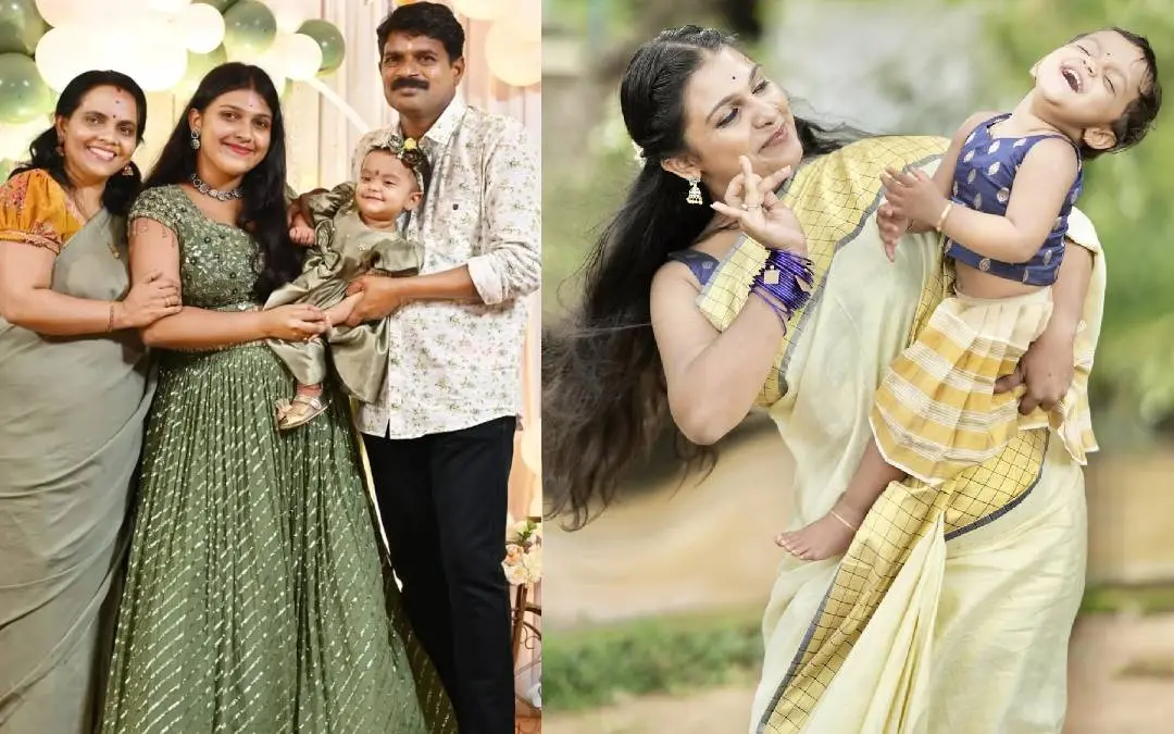 ആര്യയും പാലുവും മാതാപിതാക്കൾക്കൊപ്പം | Photo: instagram.com/aryaparvathy