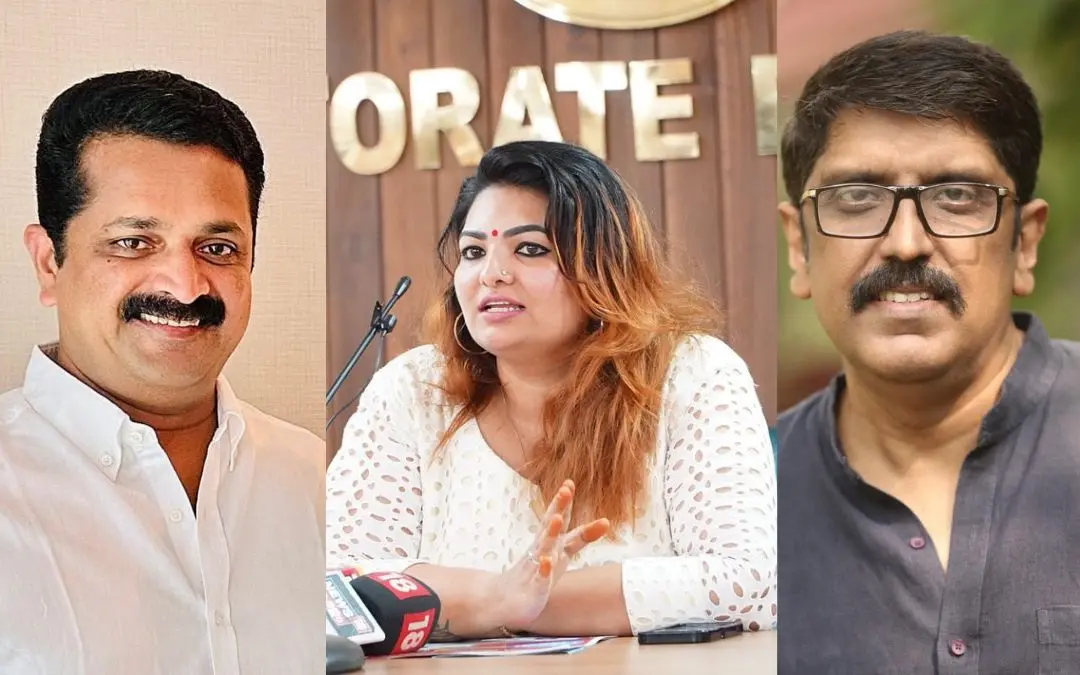 ആന്റോ ജോസഫ്, സാന്ദ്രാ തോമസ്, ബി.ഉണ്ണിക്കൃഷ്ണൻ | ഫോട്ടോ: മാതൃഭൂമി ആർക്കൈവ്സ്, FACEBOOK