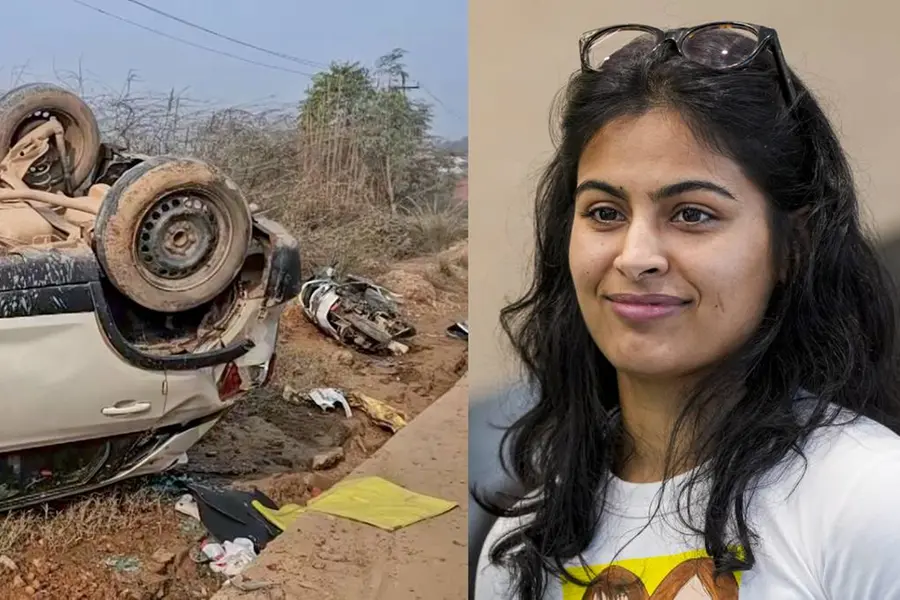 ഒളിമ്പ്യന്‍ മനു ഭാക്കറിന്റെ കുടുംബം സഞ്ചരിച്ച ബൈക്ക് അപകടത്തില്‍പ്പെട്ടു; രണ്ട് മരണം