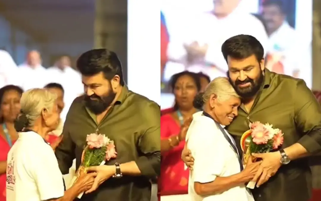മോഹന്‍ലാലും പൊന്നമ്മയും | Photo: Screen grab/ Facebook: Saji Cherian