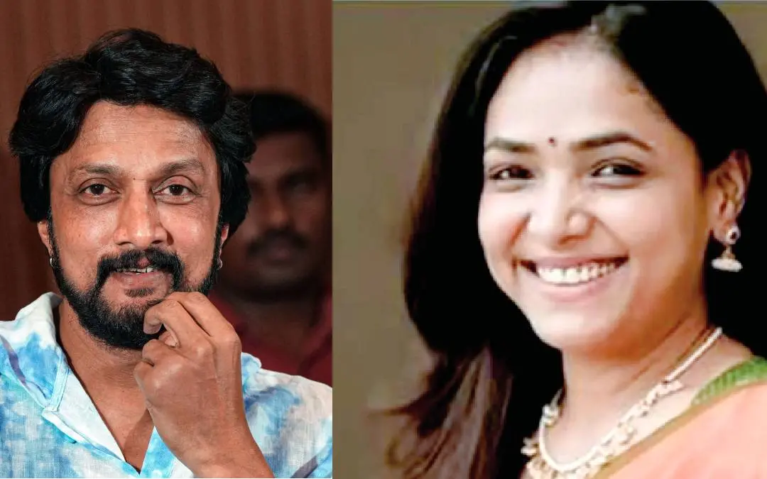 കിച്ച സുദീപ് | Photo: PTI , അനുപമ ഗൗഡ