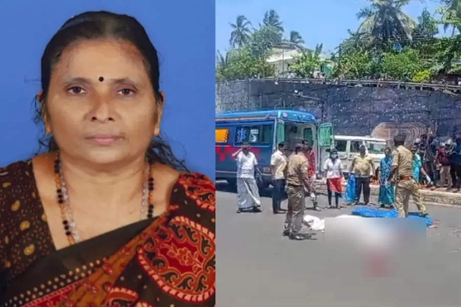 ലോറിയിടിച്ച് വീണു, തലയിലൂടെ ചക്രം കയറി; ഭർത്താവിനൊപ്പം സഞ്ചരിക്കുകയായിരുന്ന സ്ത്രീക്ക് ദാരുണാന്ത്യം