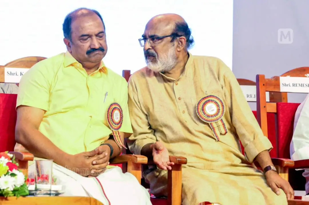 കെ.എന്. ബാലഗോപാലും ടി.എന്. തോമസ് ഐസക്കും | ഫോട്ടോ: സുധീര്മോഹന്/ മാതൃഭൂമി
