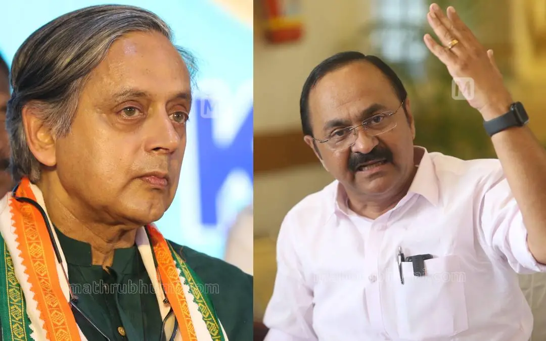 ശശി തരൂര്, വി.ഡി. സതീശന് | ഫോട്ടോ: മാതൃഭൂമി
