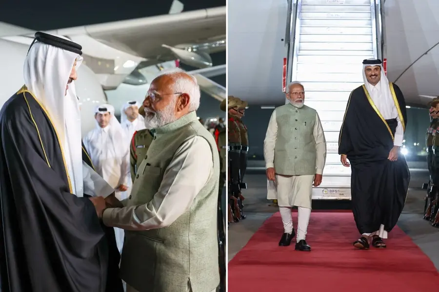 'പ്രത്യേക സുഹൃത്തിന് പ്രത്യേക സ്വീകരണം'; ഖത്തര്‍ അമിറിനെ പ്രോട്ടോക്കോള്‍ മാറ്റിവെച്ച് വരവേറ്റ് മോദി