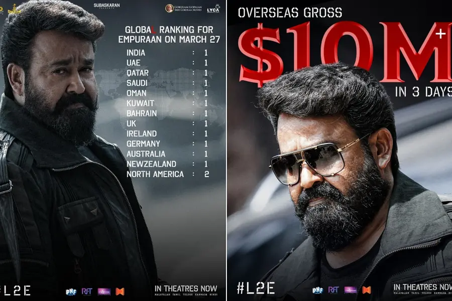 വിവാദങ്ങൾക്കിയടിലും കുതിച്ച് എമ്പുരാൻ; മൂന്ന് ദിവസം കൊണ്ട് ഇന്ത്യയ്ക്ക് പുറത്തുനിന്ന് മാത്രം 85 കോടി