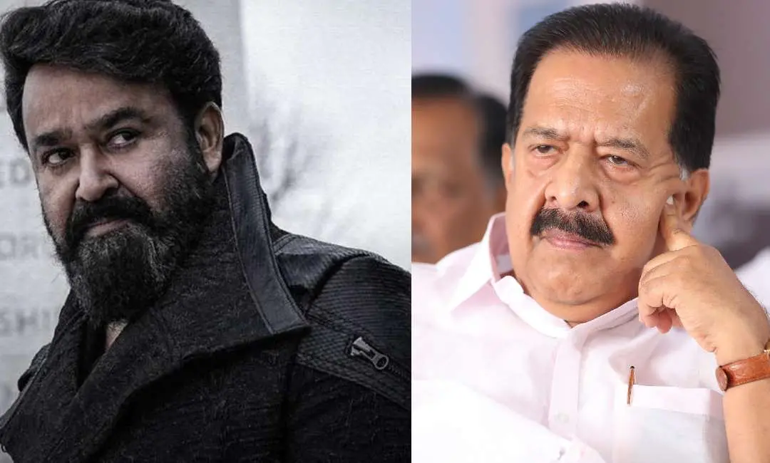 എമ്പുരാന്‍ സിനിമയില്‍ മോഹന്‍ലാല്‍, രമേശ് ചെന്നിത്തല