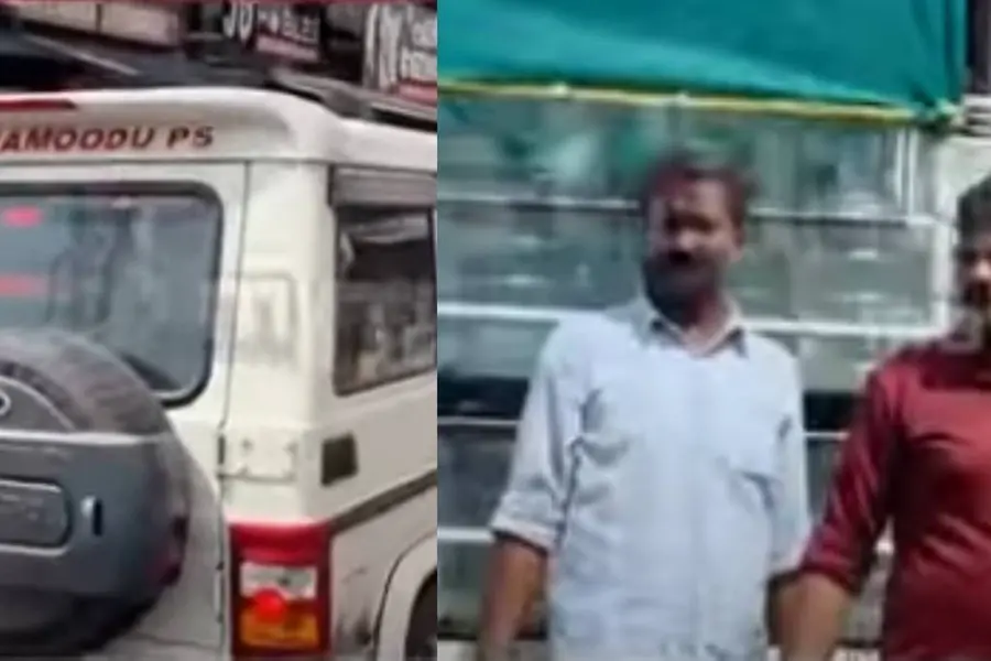 കൈയില് വിലങ്ങുമായി അഫാന് ജീപ്പില്, റോഡിനപ്പുറത്തുനിന്ന് നോക്കിനിന്ന് പിതാവ്; നൊമ്പരക്കാഴ്ച