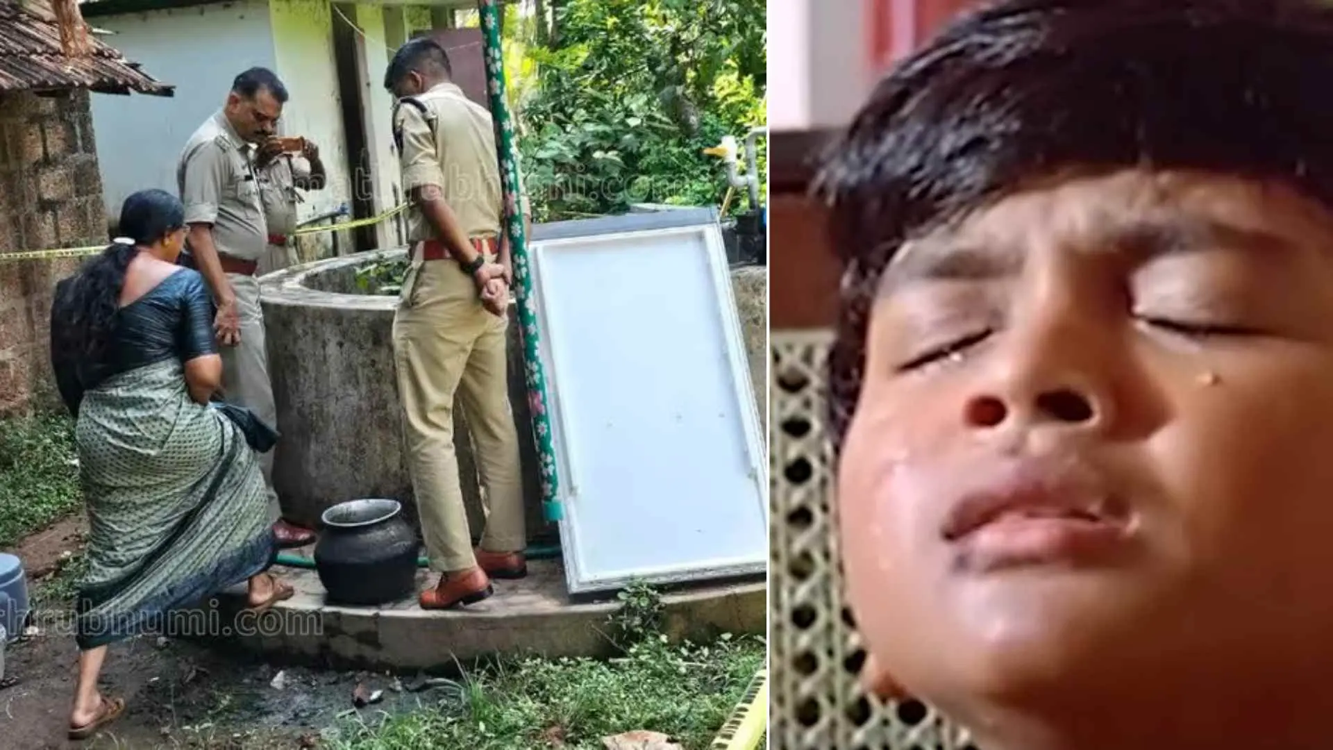 കുഞ്ഞിനെ മരിച്ചനിലയിൽ കണ്ടെത്തിയ കിണർ പോലീസ് പരിശോധിക്കുന്നു, എന്റെ വീട് അപ്പൂന്റേം എന്ന ചിത്രത്തിലെ ഭാഗം