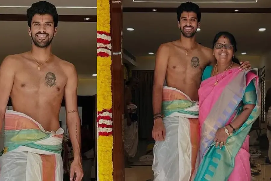 ഇടത് നെഞ്ചിലെ ടാറ്റുവില് അമ്മയുടെ മുഖം; വൈറലായി ക്രിക്കറ്റ് താരം വാഷിങ്ടണ് സുന്ദറിന്റെ ചിത്രങ്ങള്