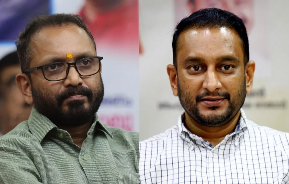 കെ. സുരേന്ദ്രൻ - ചിത്രം ശ്രീകേഷ് എസ്, മാതൃഭൂമി | പി.കെ. ഫിറോസ് - ചിത്രം ബിനോജ് പി.പി., മാതൃഭൂമി