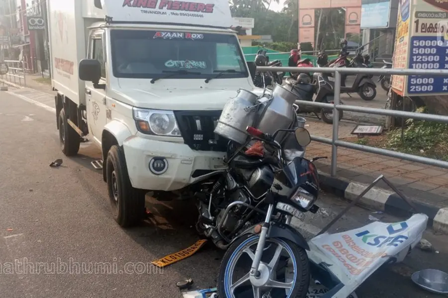 ബാലരാമപുരത്ത് ബൈക്കും പിക്കപ്പ് വാനും കൂട്ടിയിടിച്ച് അപകടം; ഒരാൾ മരിച്ചു