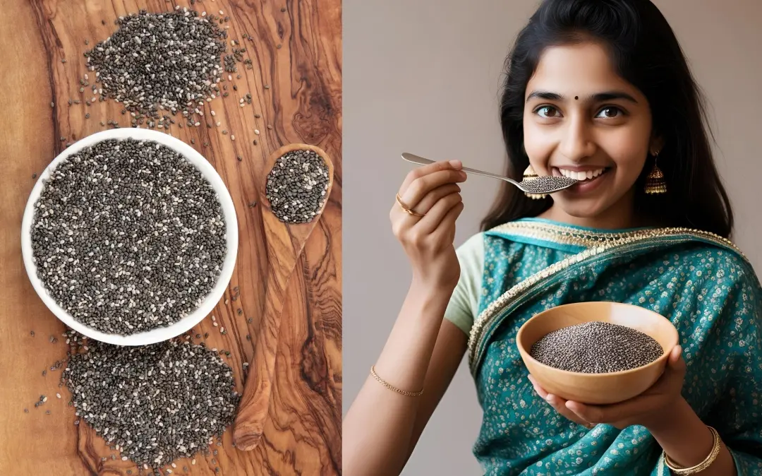ചിയാ സീഡ് - പ്രതീകാത്മക ചിത്രം | Photos: Canva, AI Generated Image