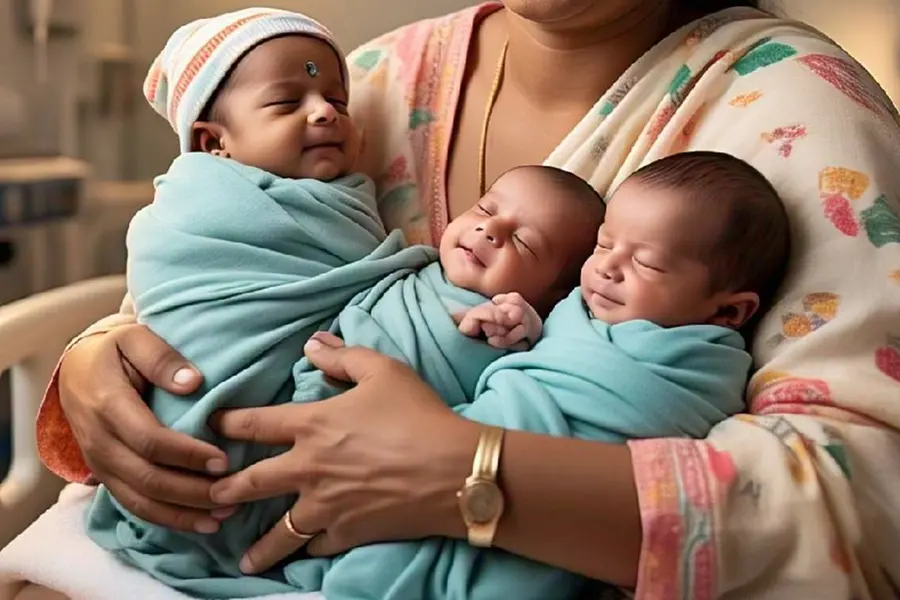 അതീവ അപകടസാധ്യതയുള്ള ഗർഭധാരണം, വില്ലനായി പ്രമേഹം; ട്രിപ്ലെറ്റ്സിന് ജന്മം നൽകി 46-കാരി
