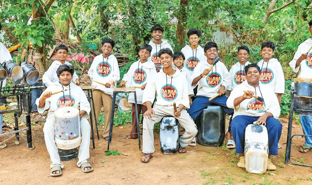 കൊള്ളന്നൂരിലെ ഡബ്ബ ബീറ്റ് മ്യൂസിക് സംഘം പരിശീലനത്തിനിടെ