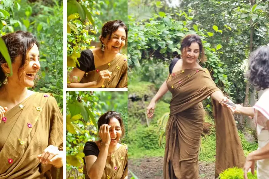 വീട്ടുമുറ്റത്ത് മഞ്ജുവിൻ്റെ വിഷു ആഘോഷം, ചിത്രങ്ങൾ പകർത്തി മധു വാര്യരും മകളും