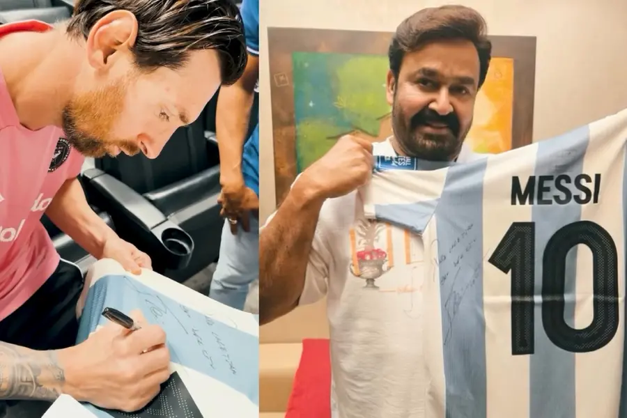 'ഡിയര് ലാലേട്ടാ...' ; മോഹൻലാലിന് സമ്മാനമായി ലയണൽ മെസി കയ്യൊപ്പുചാര്ത്തിയ ജേഴ്സി | വീഡിയോ