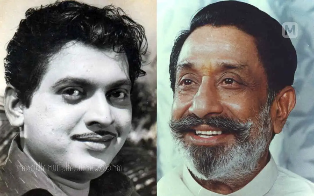കെ.പി. ഉമ്മറും ശിവാജി ഗണേശനും. ഫോട്ടോ: മാതൃഭൂമി ആർക്കൈവ്സ്