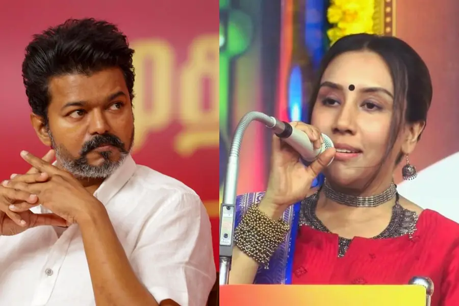 'സുഹൃത്തിനൊപ്പം വിമാനയാത്ര ചെയ്ത കപട രാഷ്ട്രീയക്കാരനാണ് അയാള്‍'; വിജയ്‌ക്കെതിരെ സത്യരാജിന്റെ മകള്‍